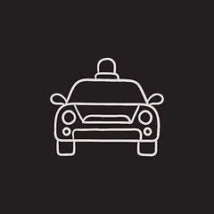 Image showing Police car sketch icon.