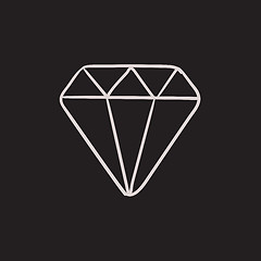 Image showing Diamond sketch icon.