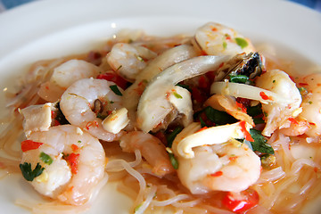 Image showing Thai prawn salad