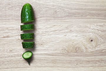 Image showing Sliced cucumber