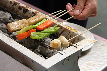 Image showing Grilling food