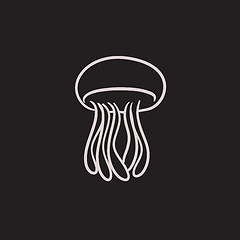 Image showing Jellyfish sketch icon.