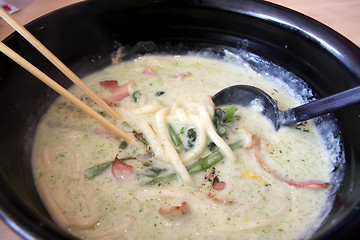 Image showing Japanese udon noodles