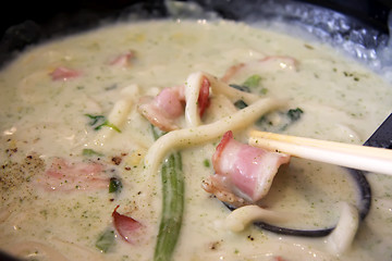 Image showing Japanese udon noodles