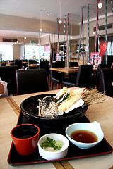 Image showing Udon and tempura