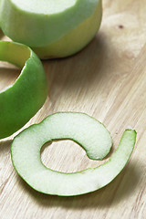 Image showing Green apple peel
