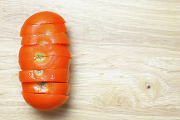 Image showing Long sliced tomato