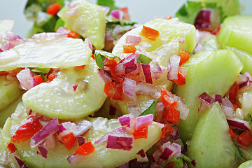 Image showing Cucumber and onions salad