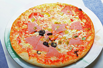 Image showing Dish with pizza