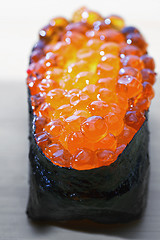 Image showing Red caviar sushi