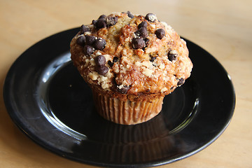 Image showing Banana chocolate muffin