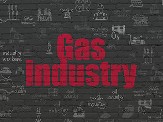 Image showing Industry concept: Gas Industry on wall background