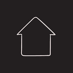 Image showing House sketch icon.