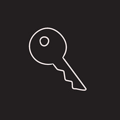 Image showing Key for house sketch icon.