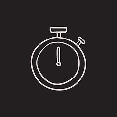 Image showing Stopwatch sketch icon.