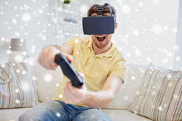 Image showing man in virtual reality headset with controller