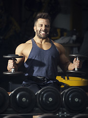 Image showing a strong male bodybuilder