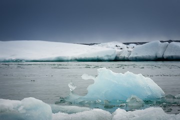 Image showing Blue icebergs closeup