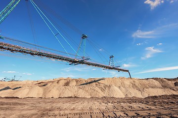 Image showing Large excavator machine in the mine