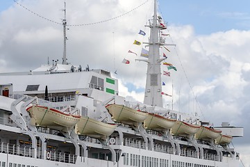 Image showing Lifeboats hanging from the side