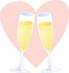 Image showing Champagne heart