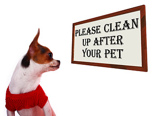 Image showing Please Clean Up After Your Pet Dog Sign