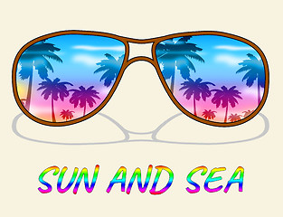 Image showing Sun And Sea Shows Summer Holiday Or Vacation