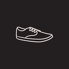 Image showing Male shoe sketch icon.