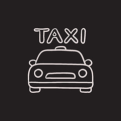 Image showing Taxi sketch icon.