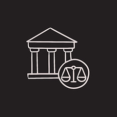 Image showing Court sketch icon.