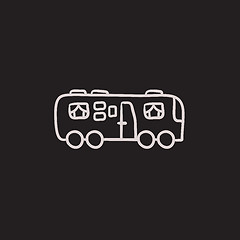 Image showing Motorhome sketch icon.