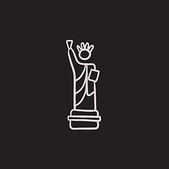 Image showing Statue of Liberty sketch icon.