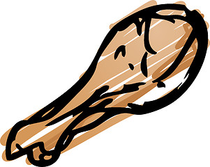 Image showing Fried chicken drumstick