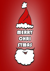 Image showing Christmas Typographic Background. Merry Christmas. Santa