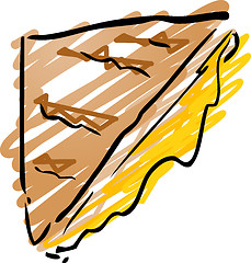 Image showing Grilled cheese sandwich