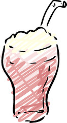 Image showing Strawberry Milkshake