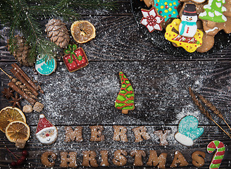 Image showing Gingerbreads for new years and christmas