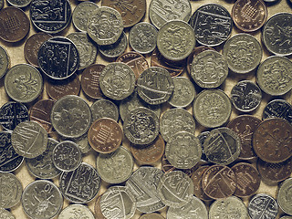 Image showing Vintage Pound coins