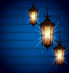 Image showing Set Arabic Lamps for Holy Month of Muslim Community