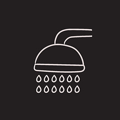 Image showing Shower sketch icon.