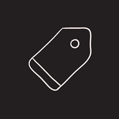 Image showing Empty tag sketch icon.