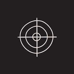 Image showing Shooting target sketch icon.