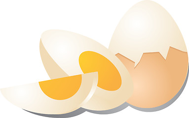 Image showing Hard boiled eggs