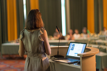 Image showing Speaker at Business Conference and Presentation.