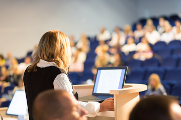 Image showing Speaker at Business Conference and Presentation.