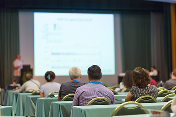 Image showing Audience in lecture hall participating at business conference.