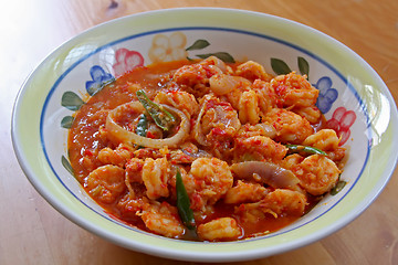 Image showing Spicy prawns