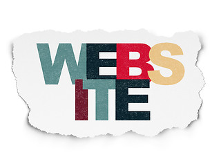 Image showing Web design concept: Website on Torn Paper background