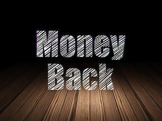 Image showing Business concept: Money Back in grunge dark room