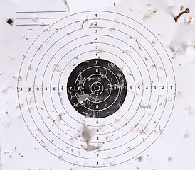 Image showing holes in the target